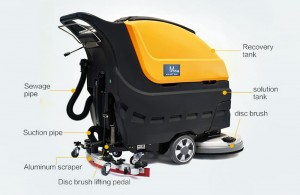 M55A Automatic Walk Behind Floor Scrubber