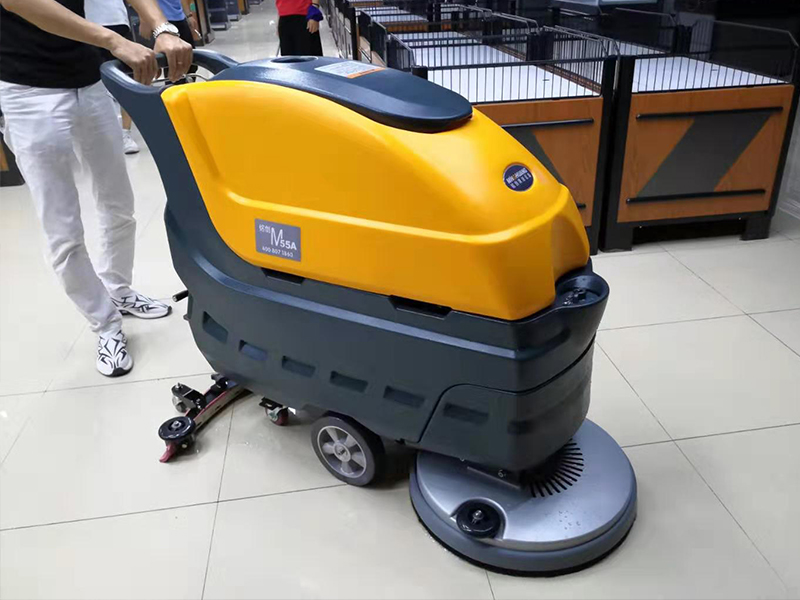 M55 and M55A Hand Push Floor Scrubbers Serve to Hotel, Hopital and Supermarket